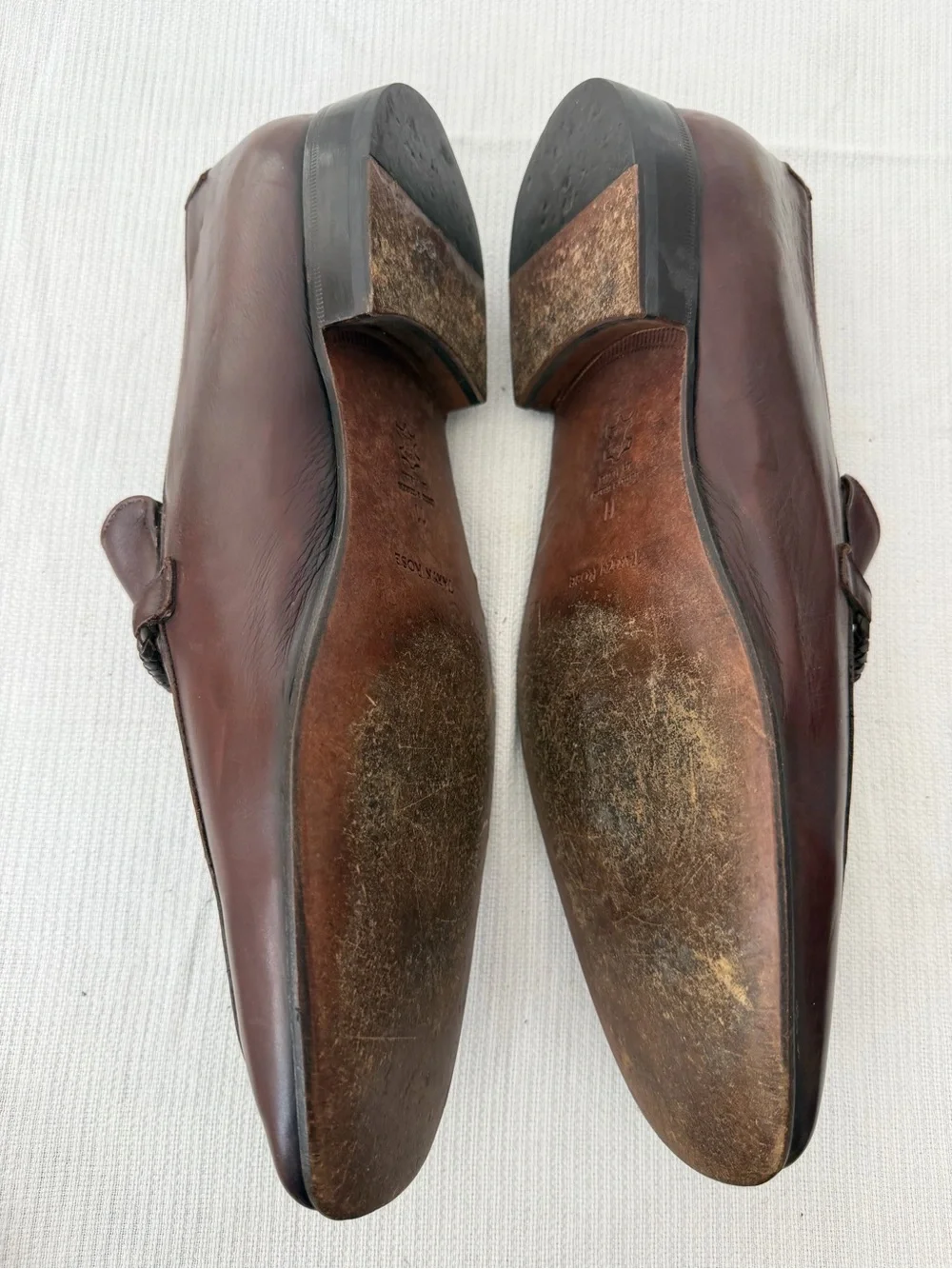 Taryn Rose Men's Dark Brown Leather Slip-On Loafers